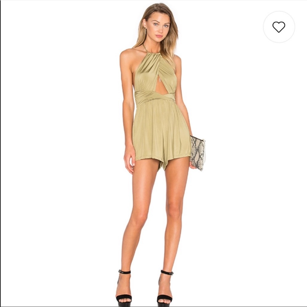 NBD Frisky Halter Romper NWT